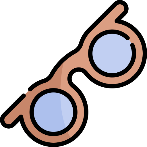 bril Kawaii Lineal color icoon