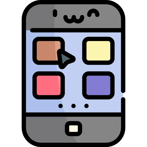 smartphone Kawaii Lineal color icoon