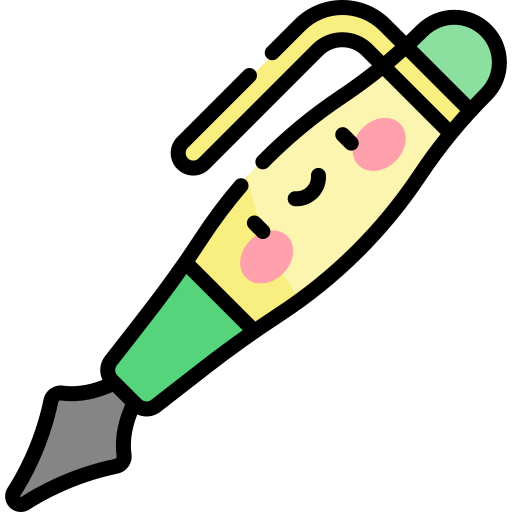 Перьевая ручка Kawaii Lineal color иконка