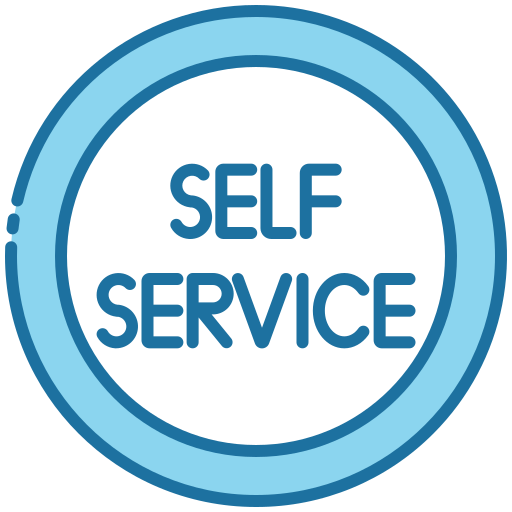 self-service Generic Blue Ícone