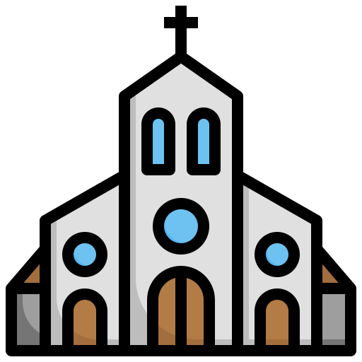 iglesia Generic Outline Color icono