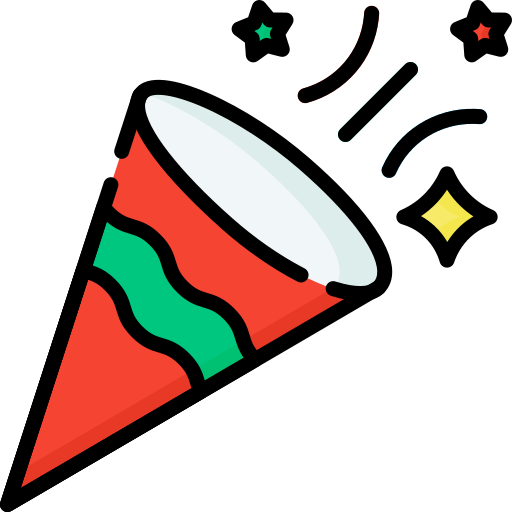 konfetti Generic Outline Color ikona