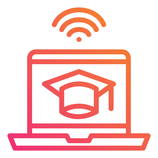 online onderwijs Mangsaabguru Lineal Gradient icoon