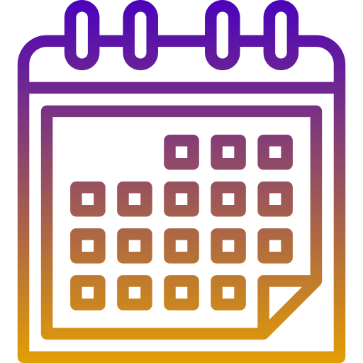 calendrier Generic Gradient Icône