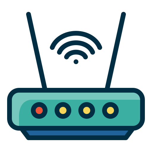 router bezprzewodowy Mangsaabguru Lineal Color ikona
