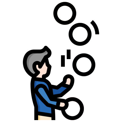 Żongler Generic Outline Color ikona