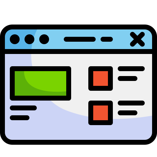 websiten inhalt Generic Outline Color icon