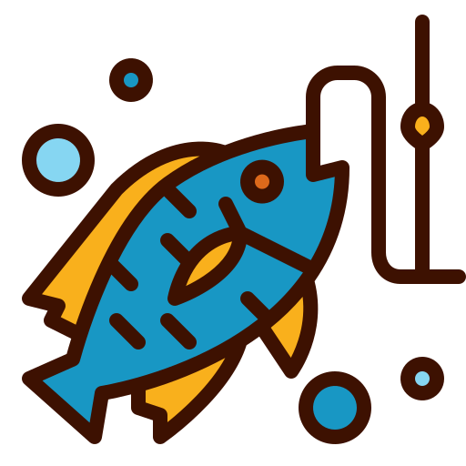 Fishing Mangsaabguru Lineal Color icon