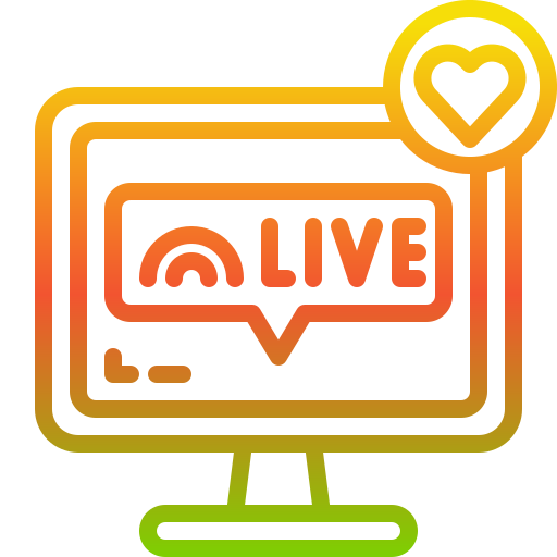 Live streaming Generic Gradient icon