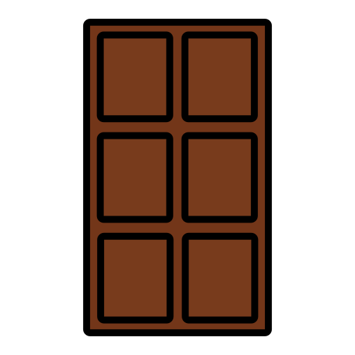tabliczka czekolady Generic Outline Color ikona