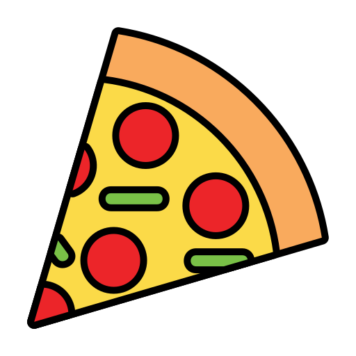 pizza punt Generic Outline Color icoon
