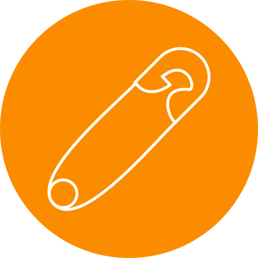 Safety pin Generic Circular icon