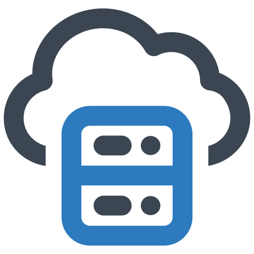 servidor en la nube Generic Blue icono
