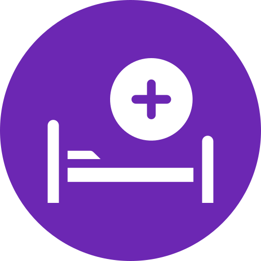 Hospital bed Generic Circular icon