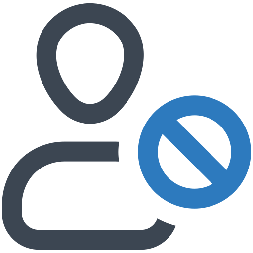 Block user Generic Blue icon