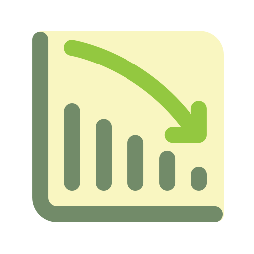 diagramm nach unten Generic Outline Color icon