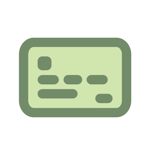 Credit card visa Generic Outline Color icon