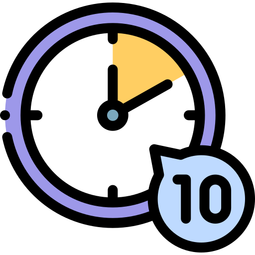 10 minutes Detailed Rounded Lineal color icon