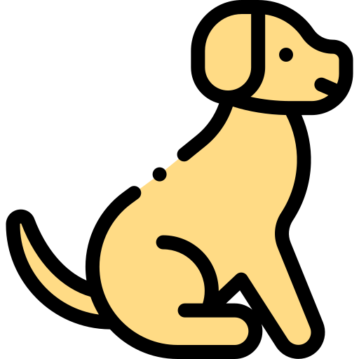 犬 Detailed Rounded Lineal color icon