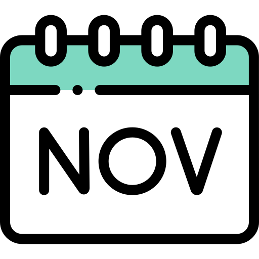 November Detailed Rounded Lineal color icon