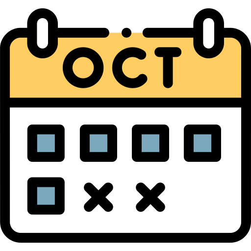 październik Detailed Rounded Lineal color ikona