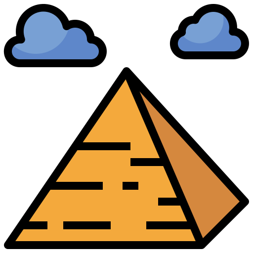 pirâmide Surang Lineal Color Ícone