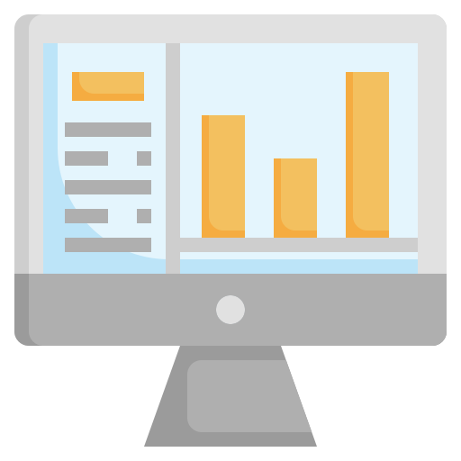 gráfico de barras Surang Flat icono