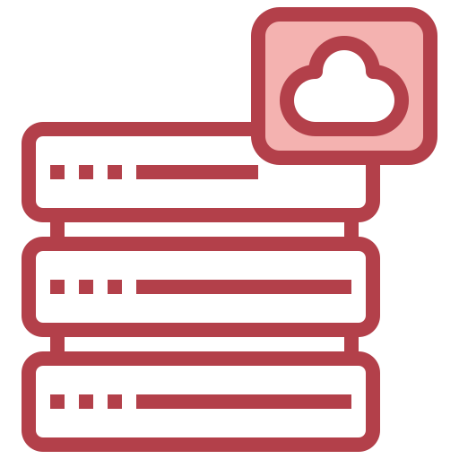 Cloud server Surang Red icon