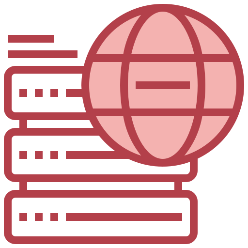 Web hosting Surang Red icon