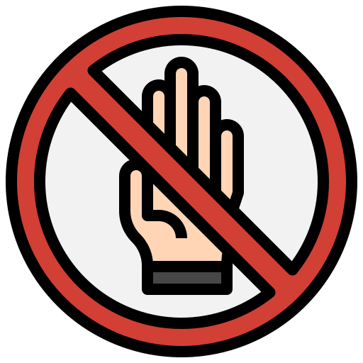Do not touch Surang Lineal Color icon