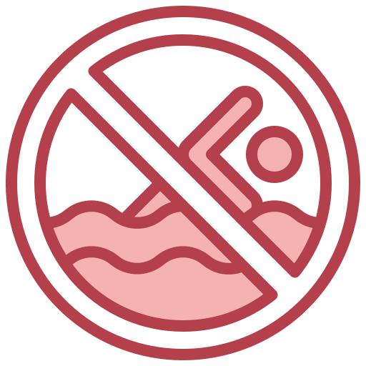 No swimming Surang Red icon