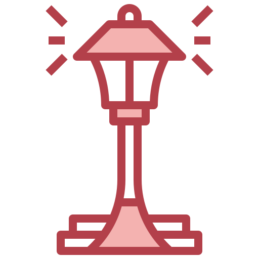 Lamp post Surang Red icon