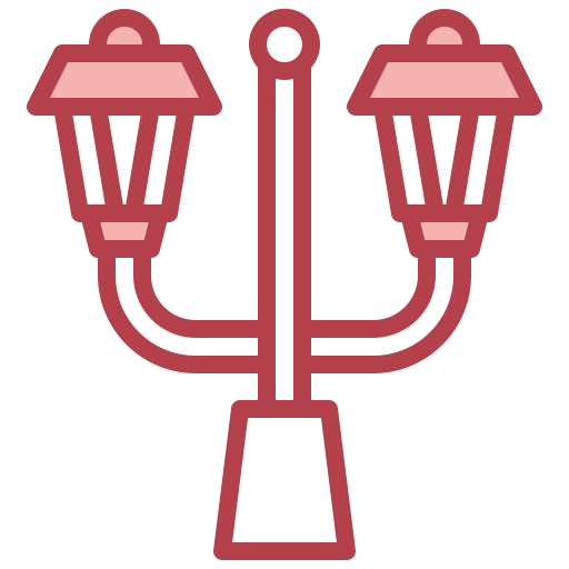 iluminação pública Surang Red Ícone