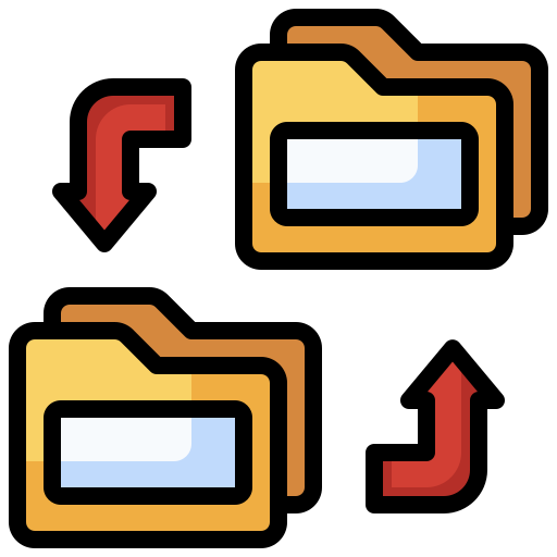 Обмен файлами Surang Lineal Color иконка