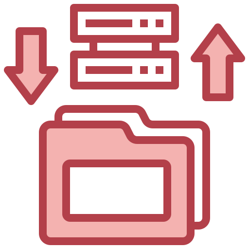 Data transfer Surang Red icon