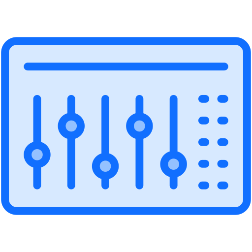 Sound mixer Generic Blue icon