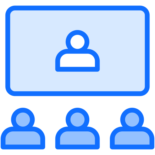 online conferentie Generic Blue icoon