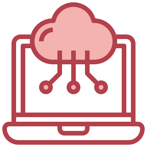 Cloud computing Surang Red icon