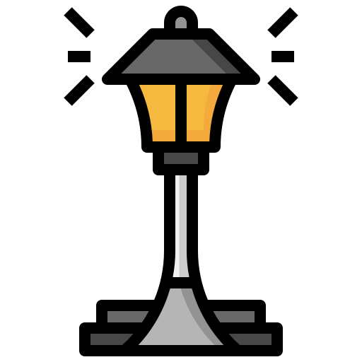 가로등 기둥 Surang Lineal Color icon