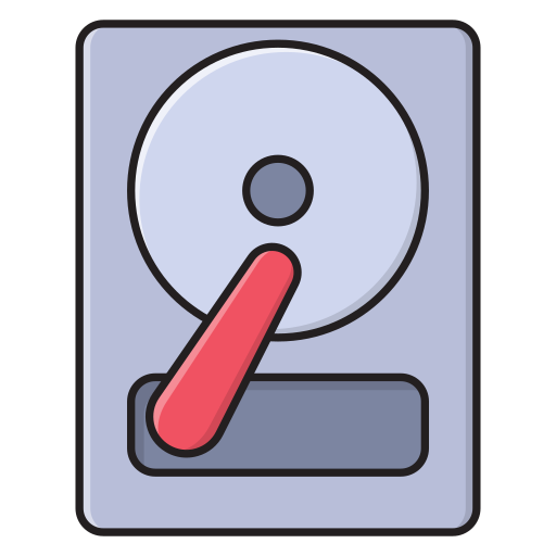 Hard disc Vector Stall Lineal Color icon