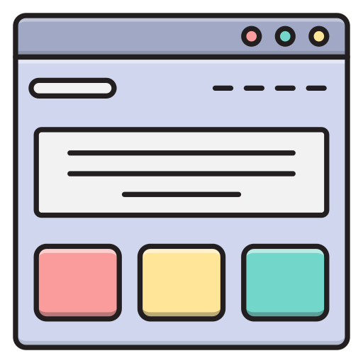 웹 브라우저 Vector Stall Lineal Color icon