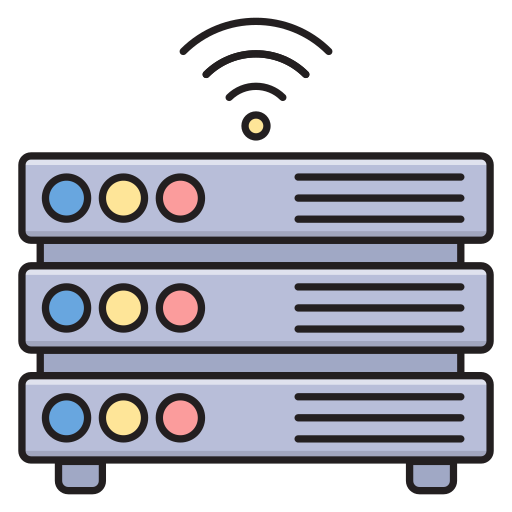 Server control Vector Stall Lineal Color icon