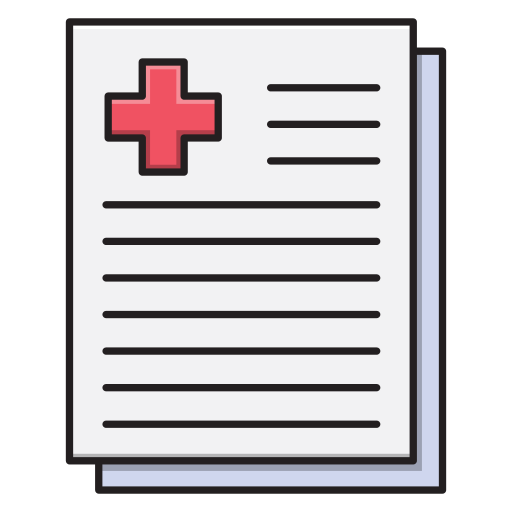 Medical report Vector Stall Lineal Color icon