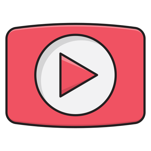 youtube-logo Vector Stall Lineal Color icon