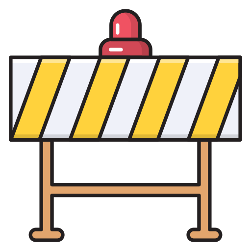 Barrier Vector Stall Lineal Color icon