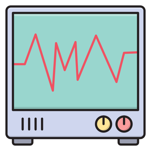 ecg 모니터 Vector Stall Lineal Color icon
