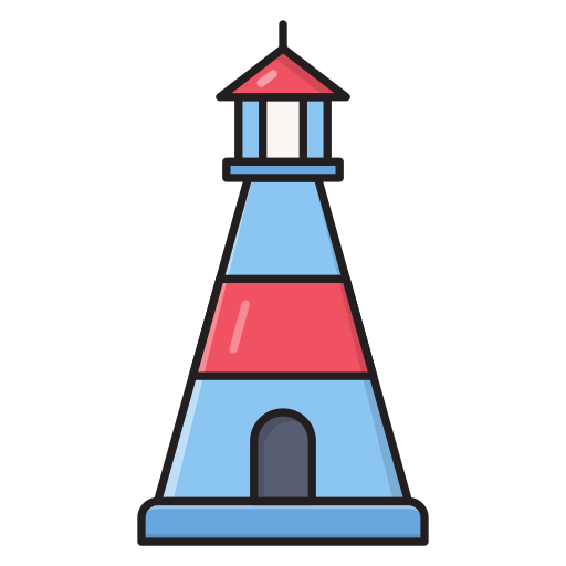 leuchtturm Vector Stall Lineal Color icon