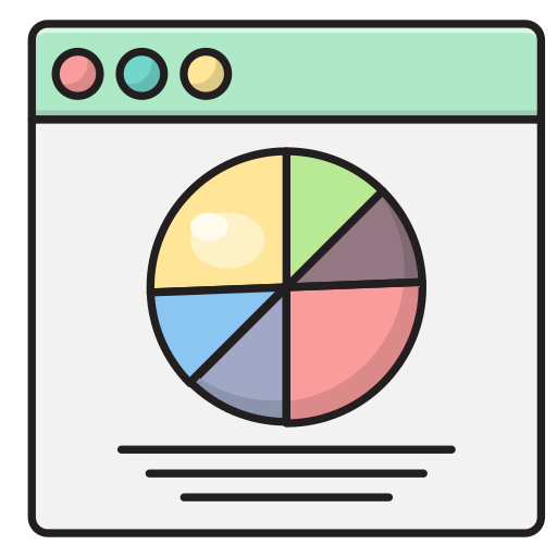 cirkeldiagram Vector Stall Lineal Color icoon