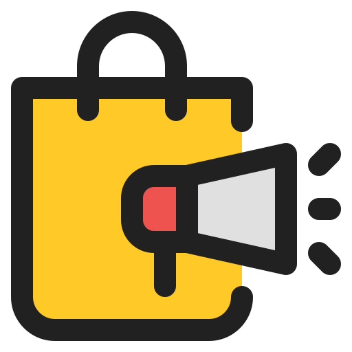 Shopping bag Generic Outline Color icon