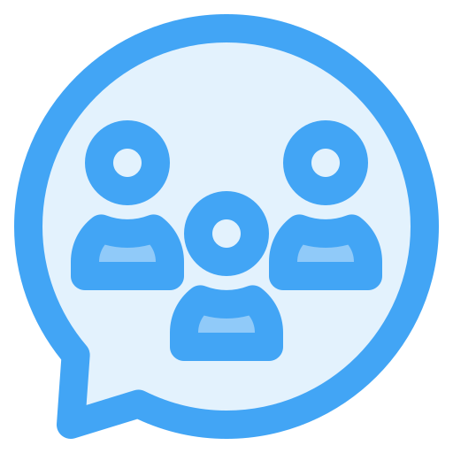 Group chat Generic Blue icon